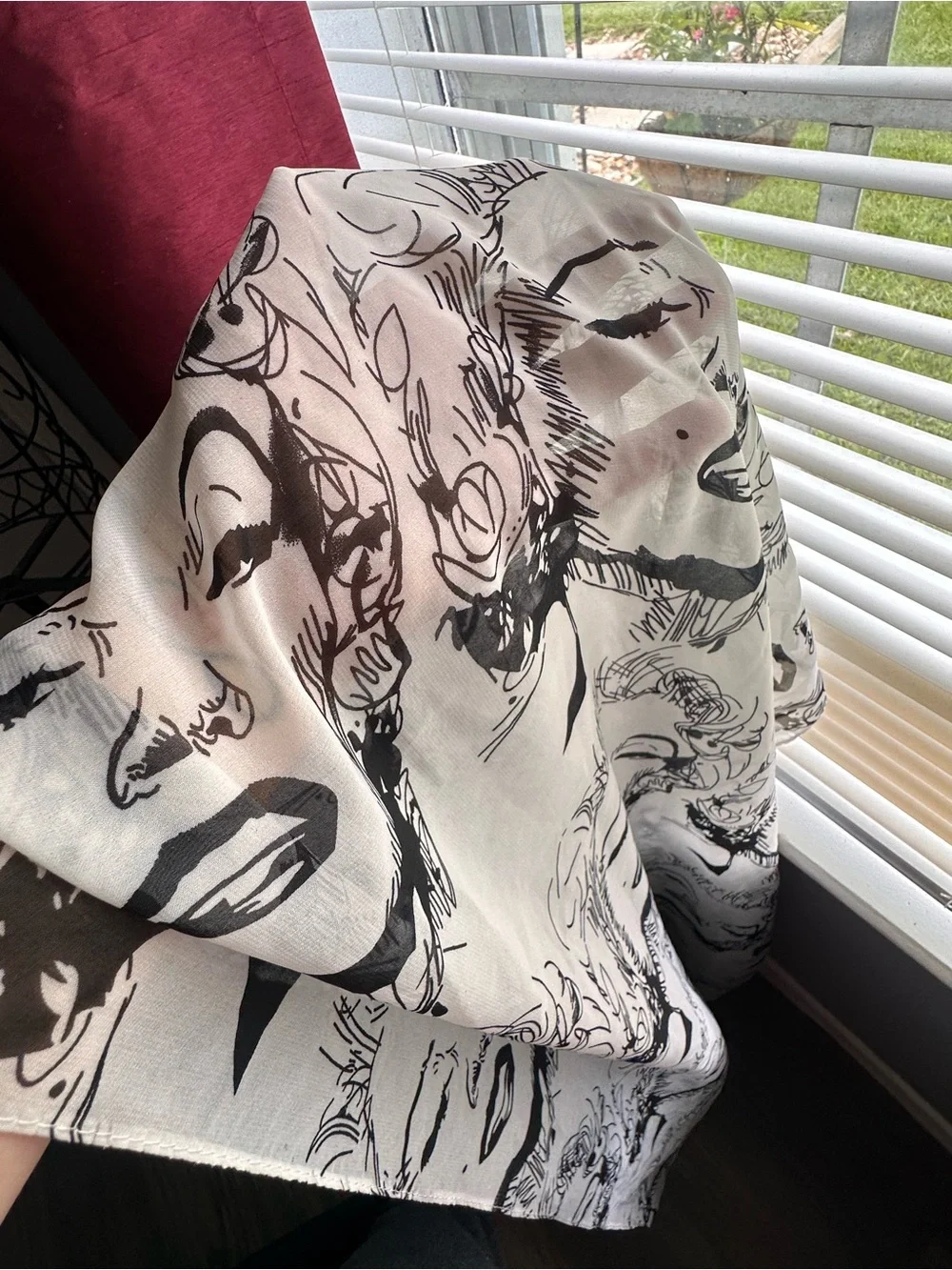 Graphic Marilyn Monroe scarf